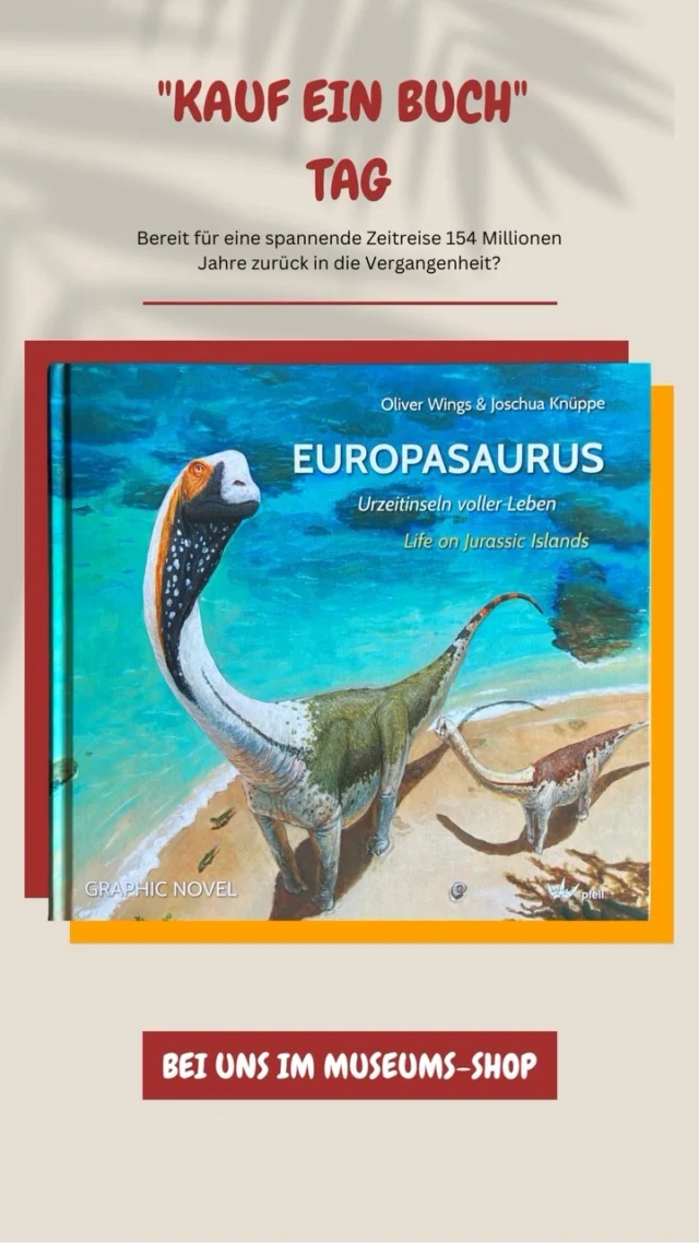 Heute ist „ Kauf ein Buch Tag“ 📖 
Kennt Ihr schon unseren Graphic Novel über den Europasaurus? 🦕

#dinosaurierpark #dinoparkmünchehagen #dinopark #freilichtmuseum #naturdenkmal #mittelweser #steinhudermeer #rehburgloccum #regionhannover #dinosaursofinstagram #workingwithdinosaurs #fossil #scienceisfun #kaufeinbuchtag #jurassic #jurassicpark #paleontologist #teamrexi